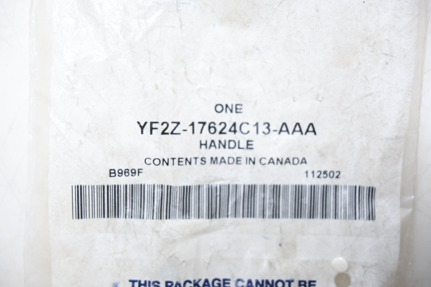 New OEM Ford YF2Z-17624C13-AAA Seat Handle NOS