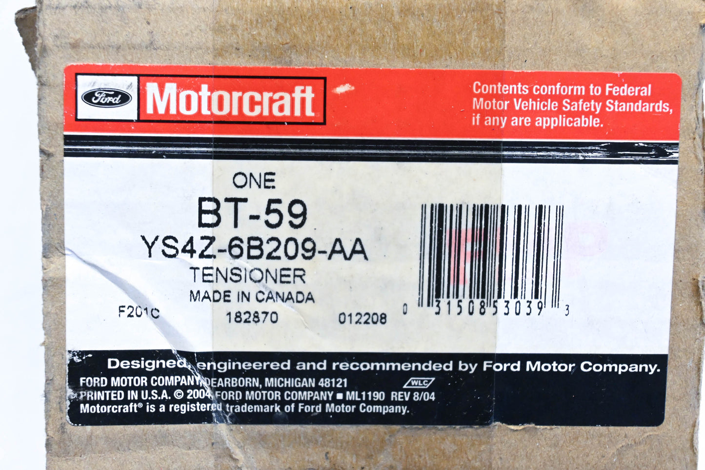 New OEM Motorcraft YS4Z-6B209-AA, 98SF-6A228-AE, BT-59 Litens Ford Drive Belt Tensioner NOS