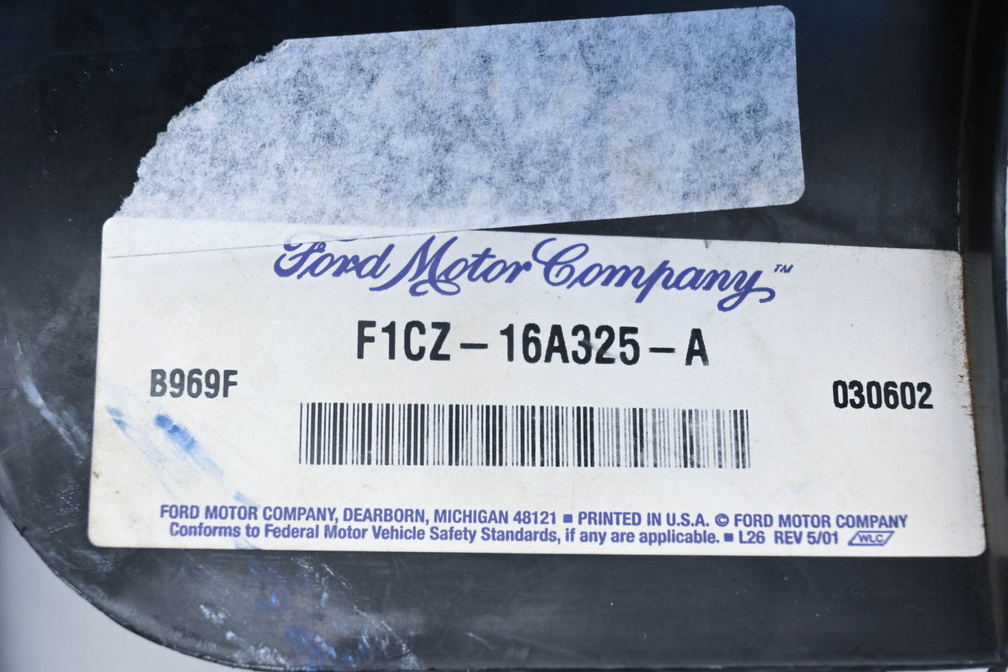 New OEM Ford F1CZ-16A325-A, FOC6-16035-AA Rear Left Splash Shield NOS
