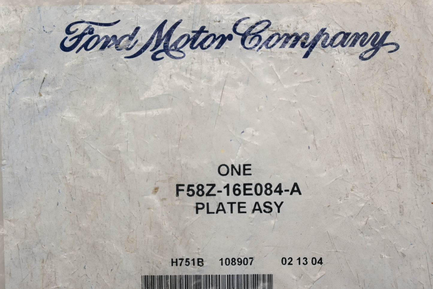 New OEM Ford F58Z-16E084-A Upper Reinforcement Plate Assembly NOS