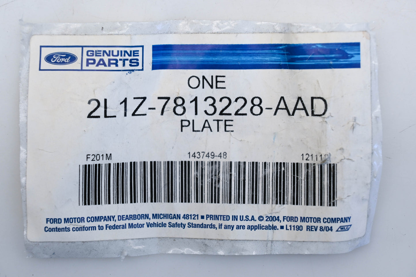 New OEM Ford 2L1Z-7813228-AAD, 2L14-7813278 Rear Door Scuff Plate NOS