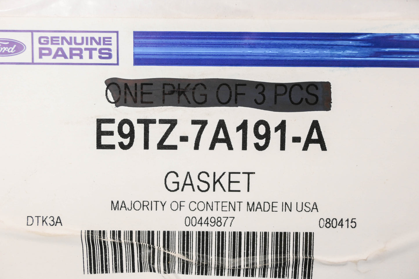 New OEM Ford E9TZ-7A191-A Oil Pan Gasket NOS