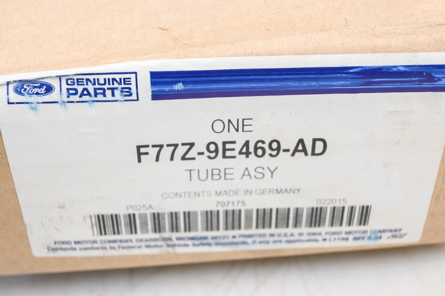 New OEM Ford F77Z-9E469-AD EGR Valve Inlet Tube Assembly NOS