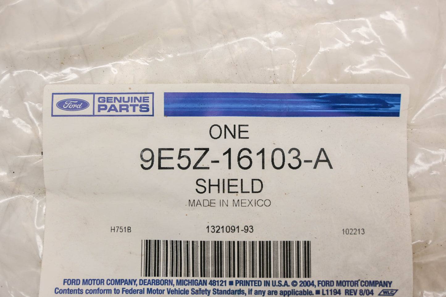 New OEM Ford 9E5Z-16103-A Splash Shield NOS