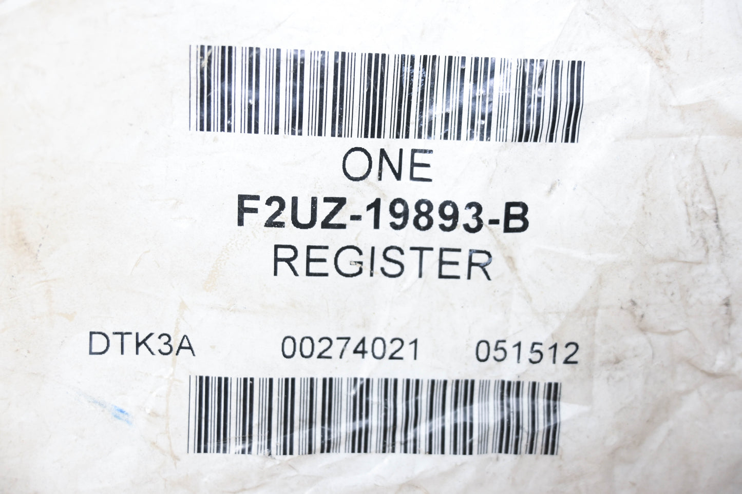 New OEM Ford F2UZ-19893-B Register Cover NOS