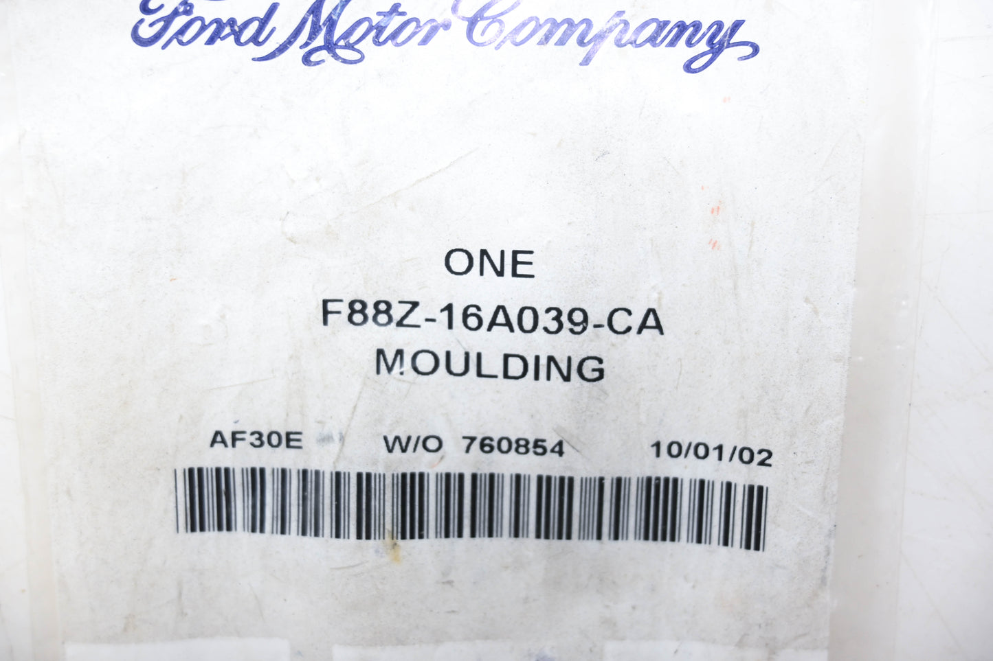 New OEM Ford F88Z-16A039-CA Left Exterior Fender Trim NOS