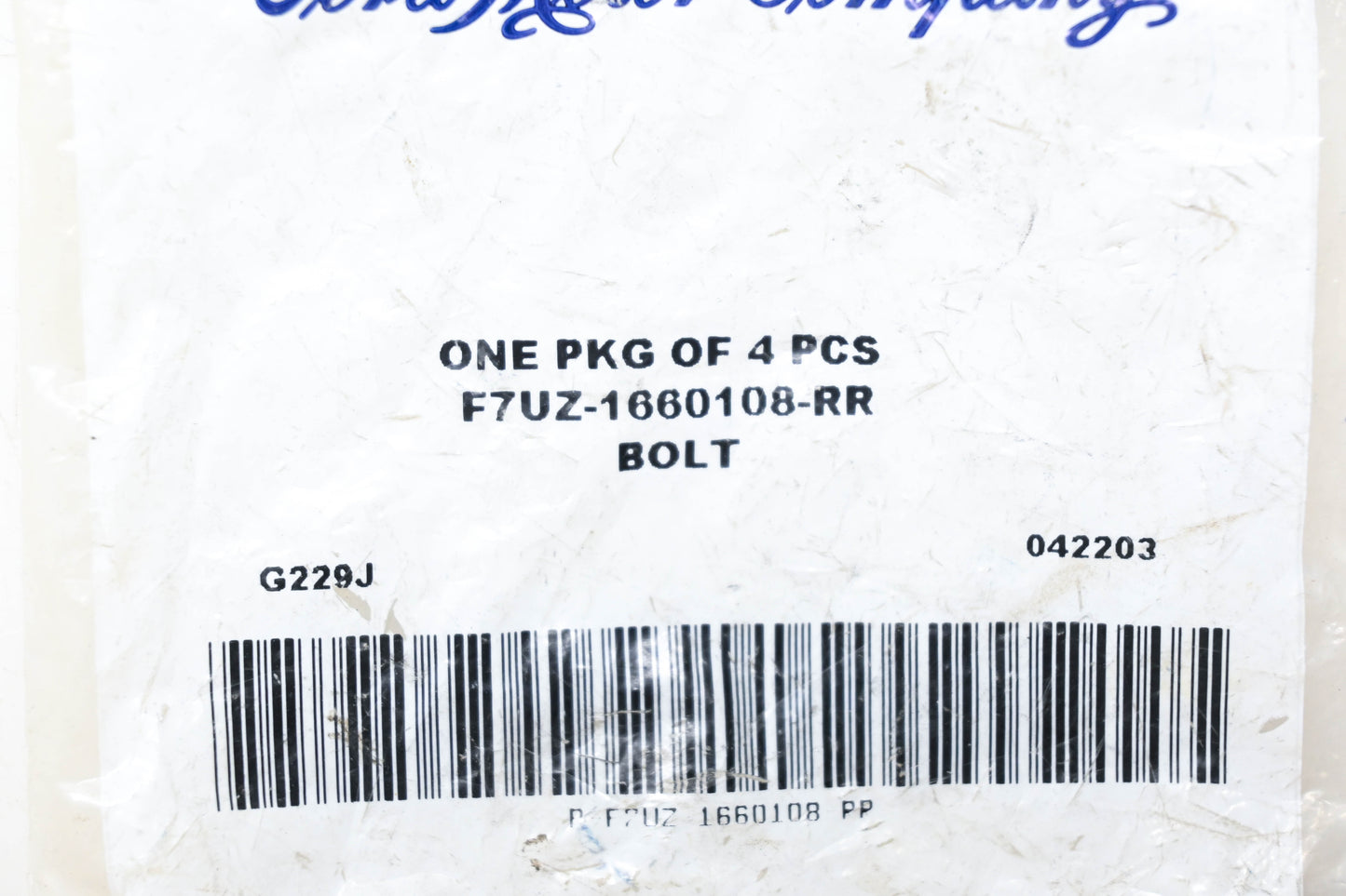 New OEM Ford F7UZ-1660108-RR Bolt NOS