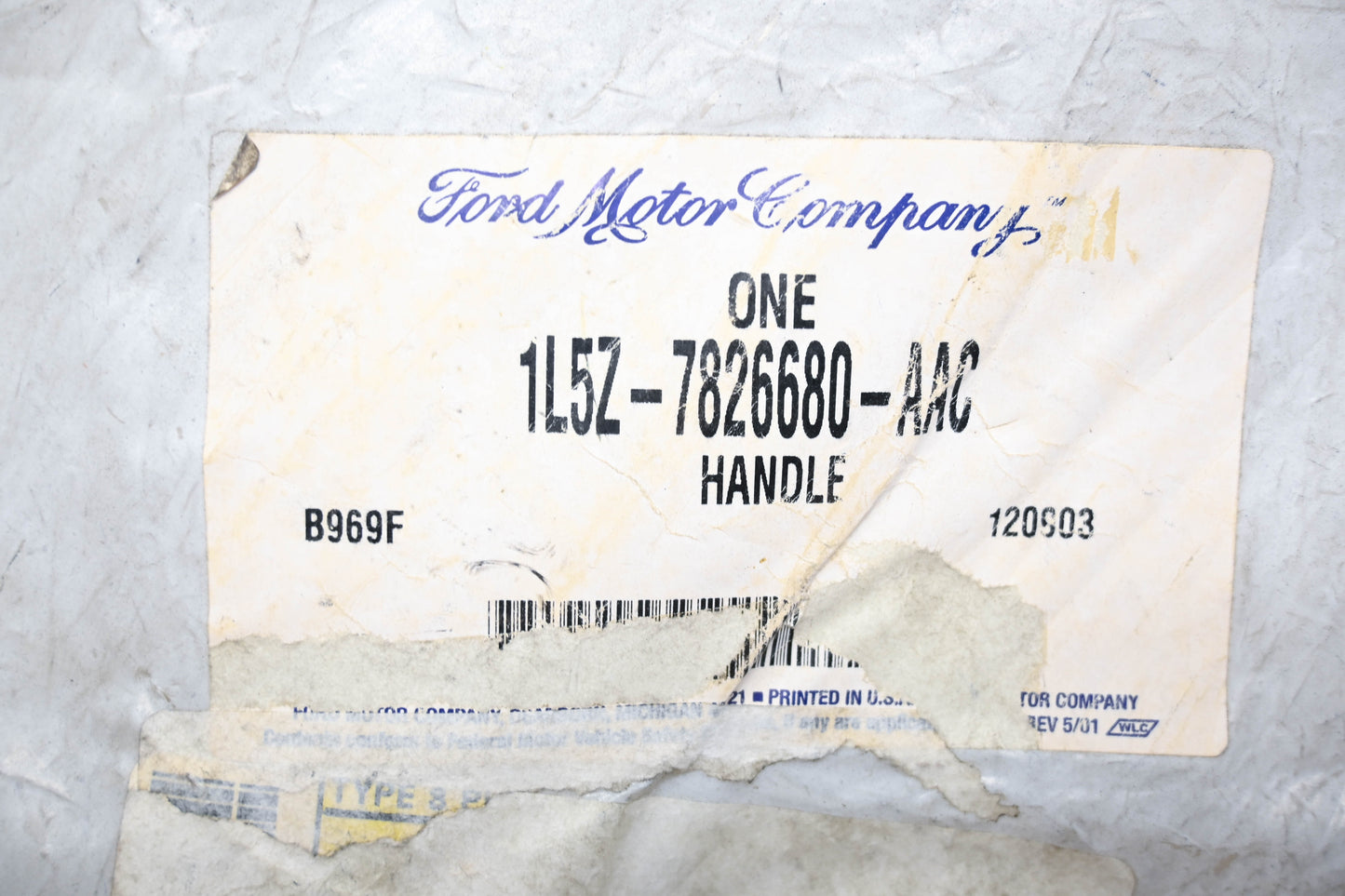 New OEM Ford 1L5Z-7826680-AAC Inside Door Handle NOS