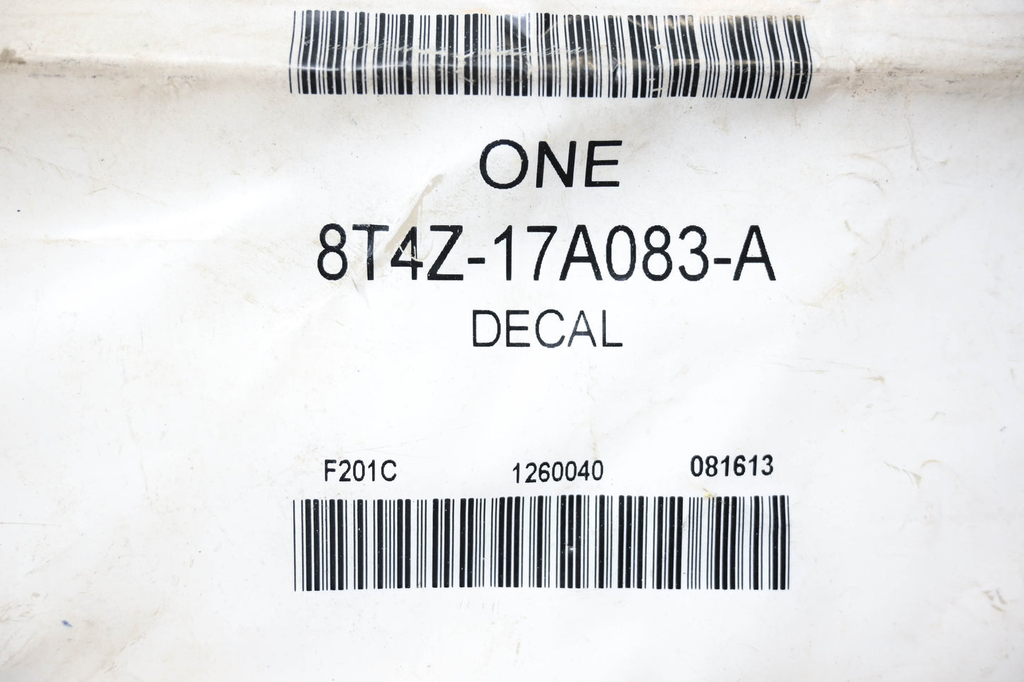 New OEM Ford 8T4Z-17A083-A Jack Use Instructions Decal NOS
