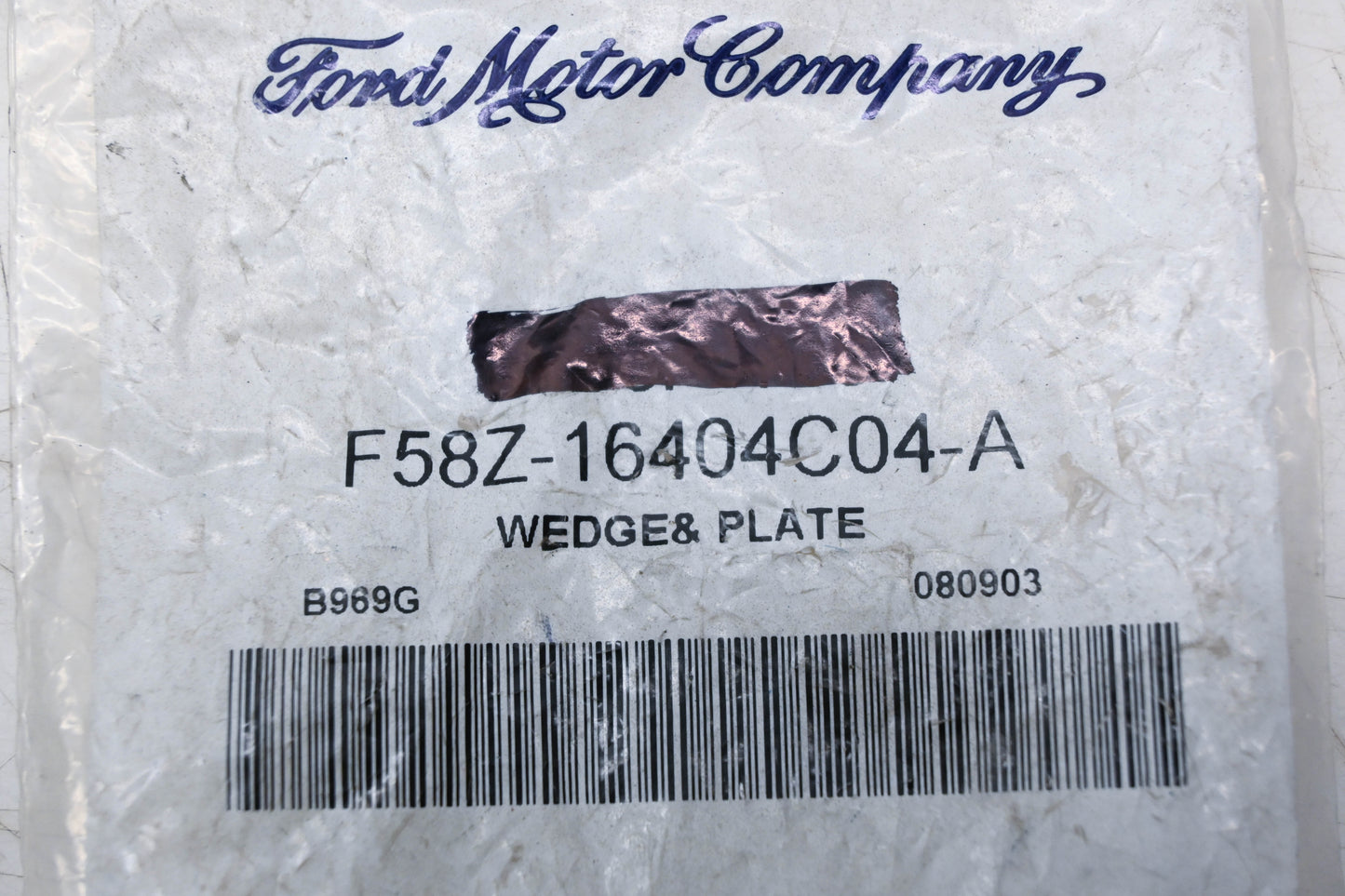 New OEM Ford F58Z-16404C04-A Wedge & Plate Assembly NOS