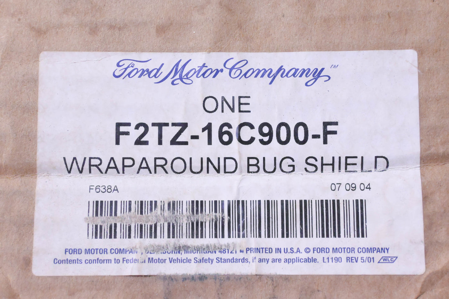 New OEM Ford F2TZ-16C900-F Wraparound Bug Shield Kit NOS