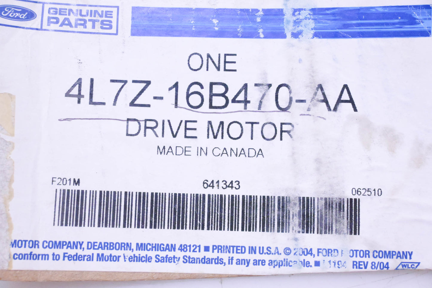 New OEM Ford 4L7Z-16B470-AA Drive Motor NOS