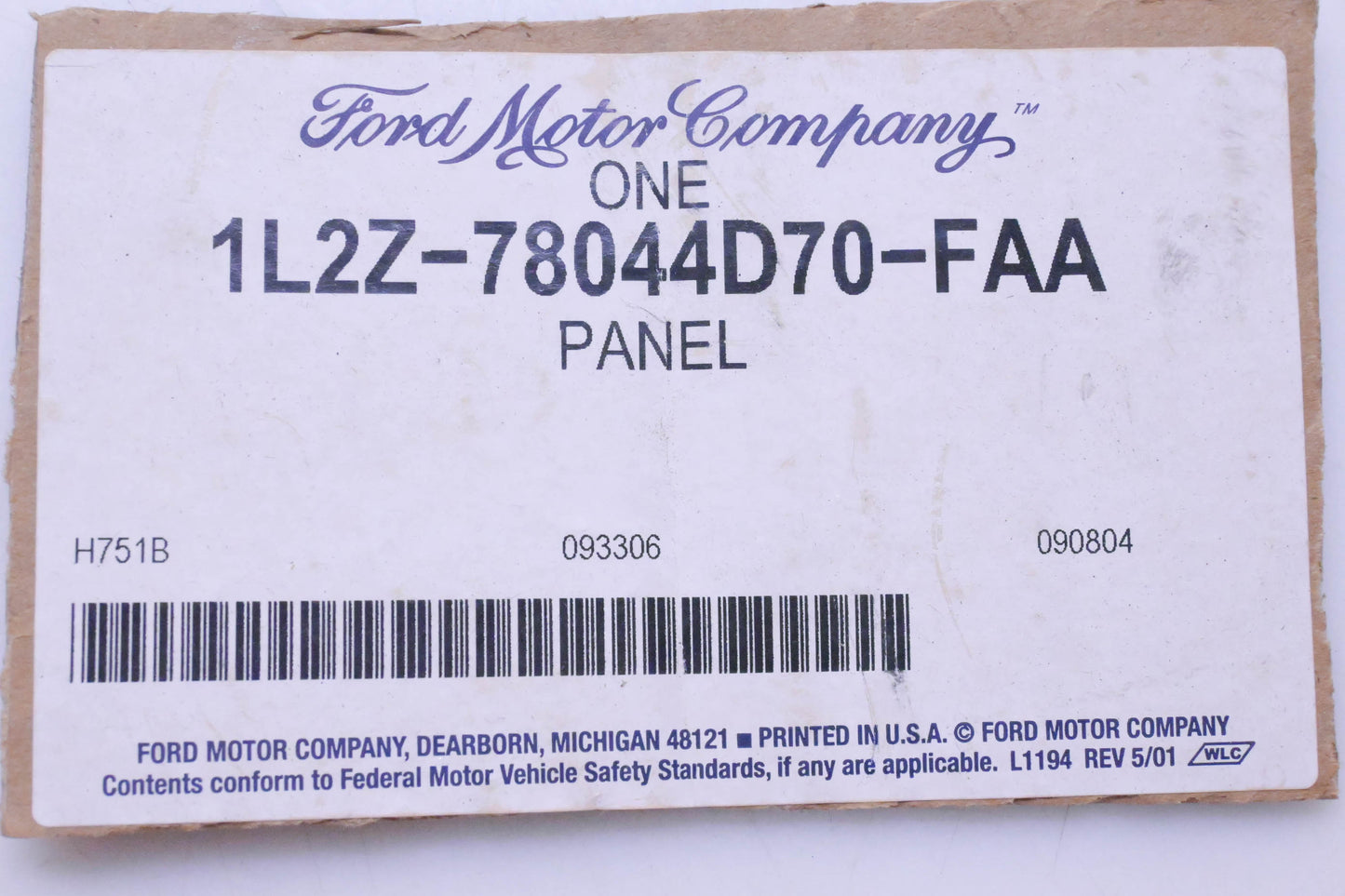 New OEM Ford 1L2Z-78044D70-FAA Instrument Panel NOS