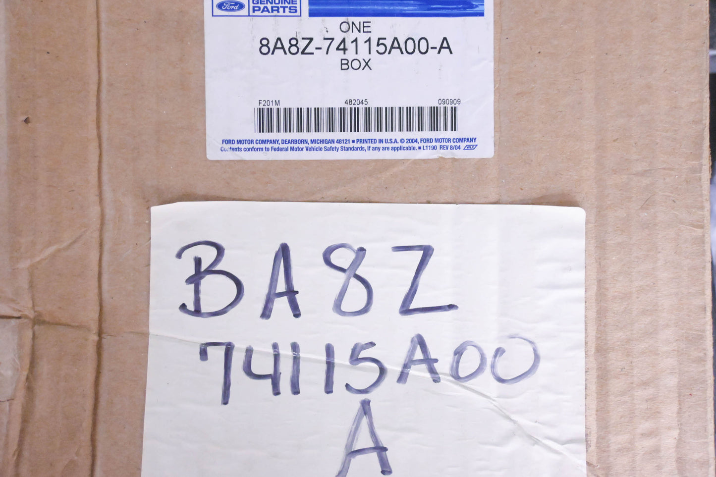 New OEM Ford BA8Z-74115A00-A, 8A8Z-74115A00-A Storage Compartment Box NOS