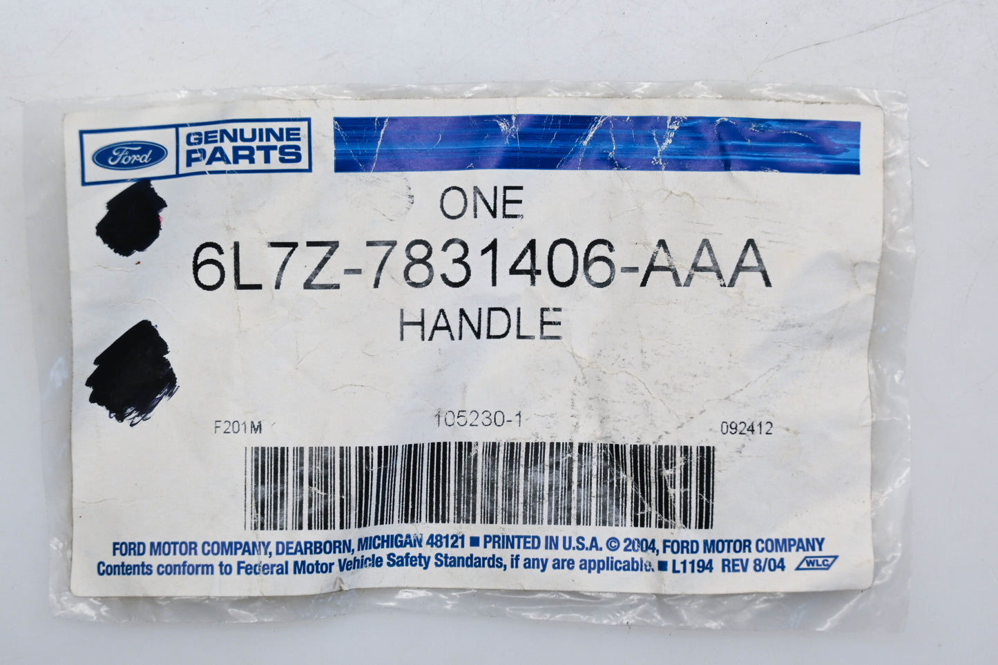 New OEM Ford 6L7Z-7831406-AAA, 7L14-7831406 Interior Grip Handle NOS