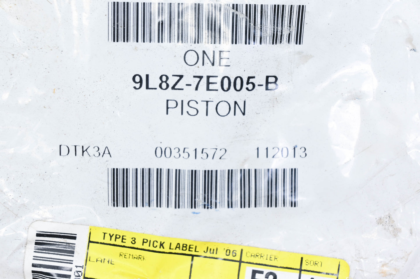 New OEM Ford 9L8Z-7E005-B Automatic Transmission Piston Intermediate Clutch NOS