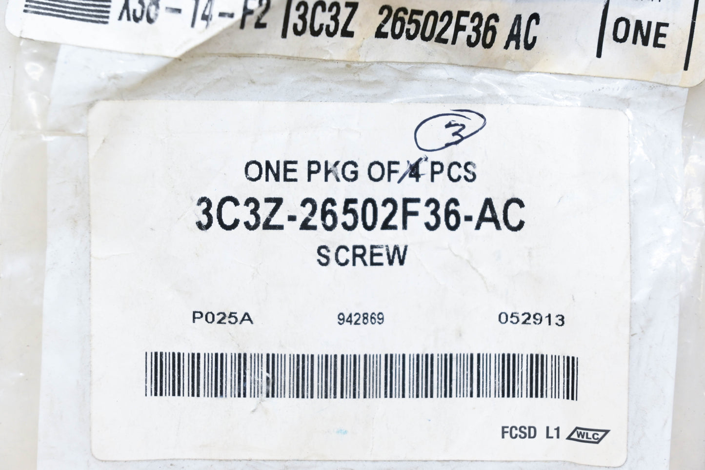 New OEM Ford 3C3Z-26502F36-AC Air Deflector Screw NOS