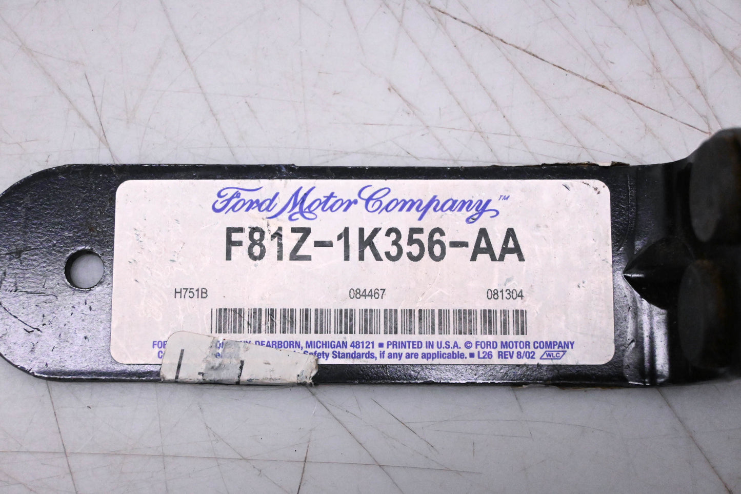 New OEM Ford F81Z-1K356-AA Spare Tire Carrier Stop Bracket NOS