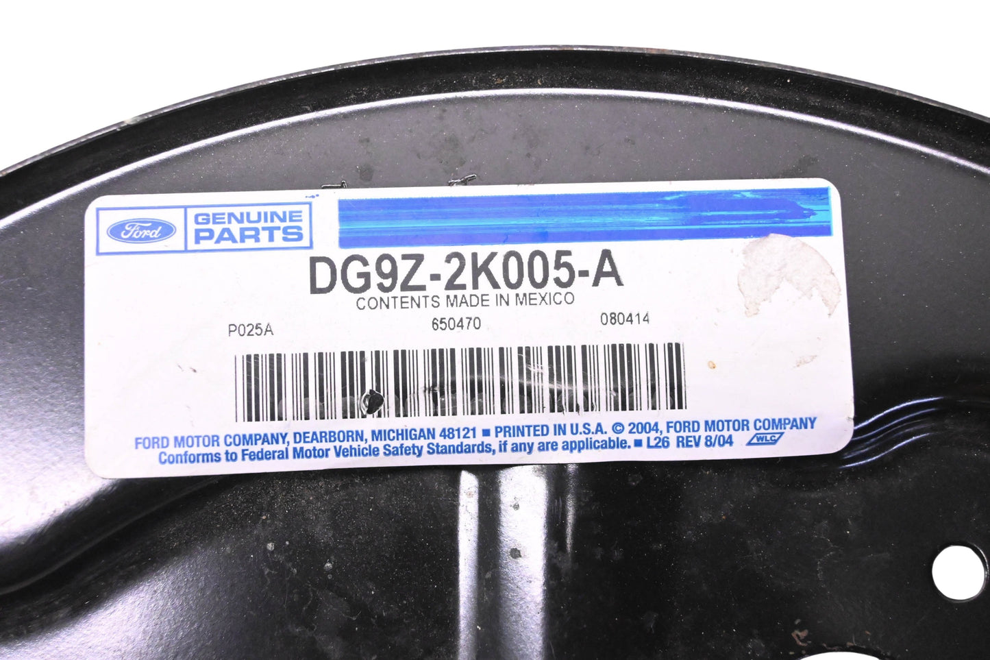 New OEM Ford DG9Z-2K005-A Left Side Front Brake Splash Shield NOS