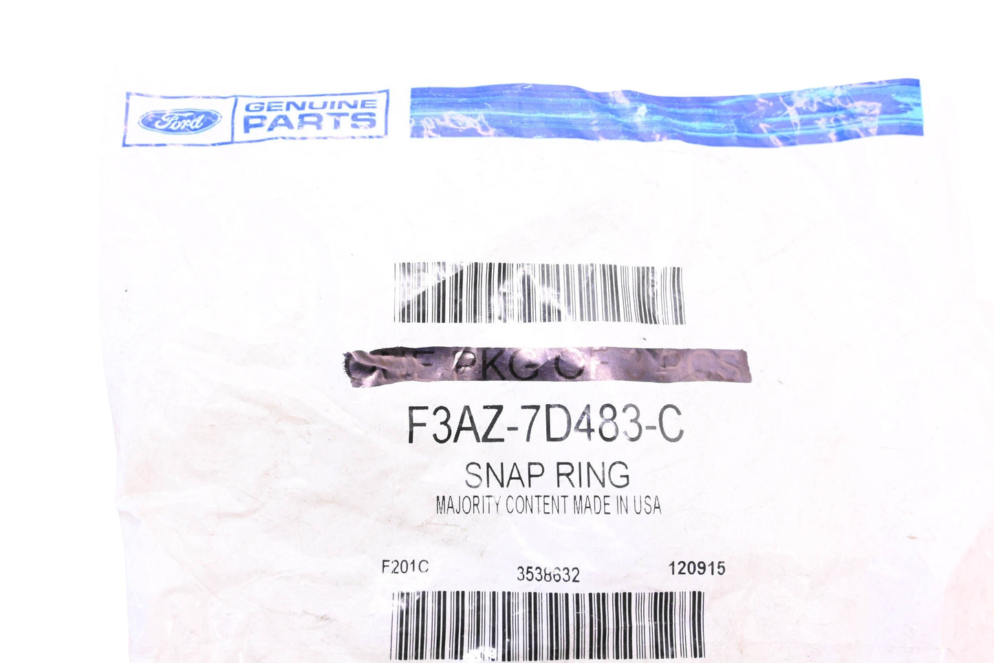 New OEM Ford F3AZ-7D483-C Snap Ring NOS
