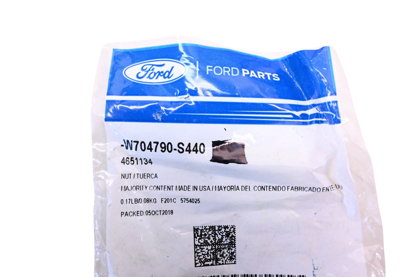 New OEM Ford W704790-S440, 4651134 Front Suspension Upper Bracket Nuts Qty 2 NOS
