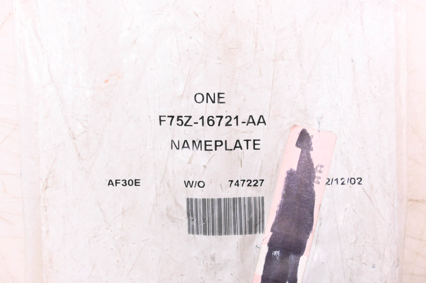 New OEM Ford F75Z-16721-AA Eddie Bauer Expedition Nameplate NOS