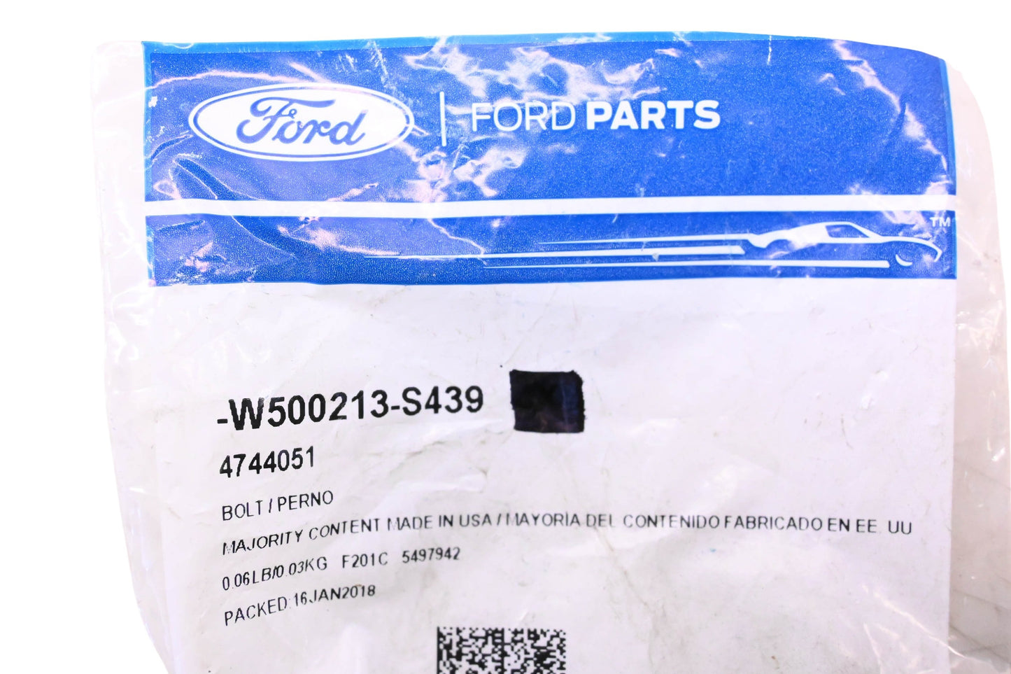 New OEM Ford W500213-S439, 4744051 Mount Bracket Screws Qty 2 NOS