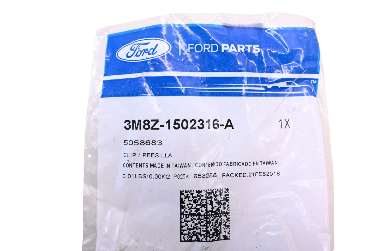 New OEM Ford 3M8Z-1502316-A, 5058683 Cowl Grille Retainer NOS