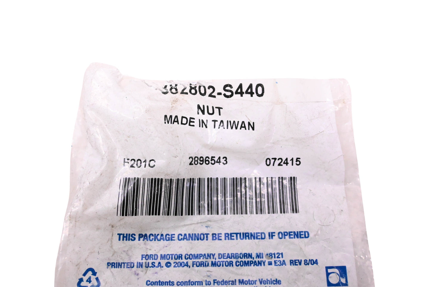 New OEM Ford 382802-S440 Master Cylinder Nut NOS