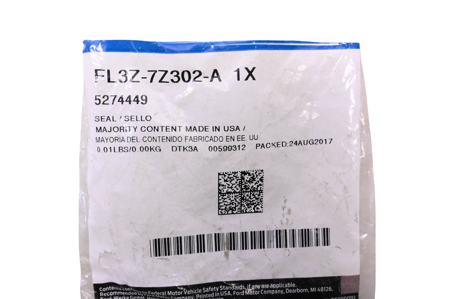 New OEM Ford FL3Z-7Z302-A, 5274449 Seal NOS