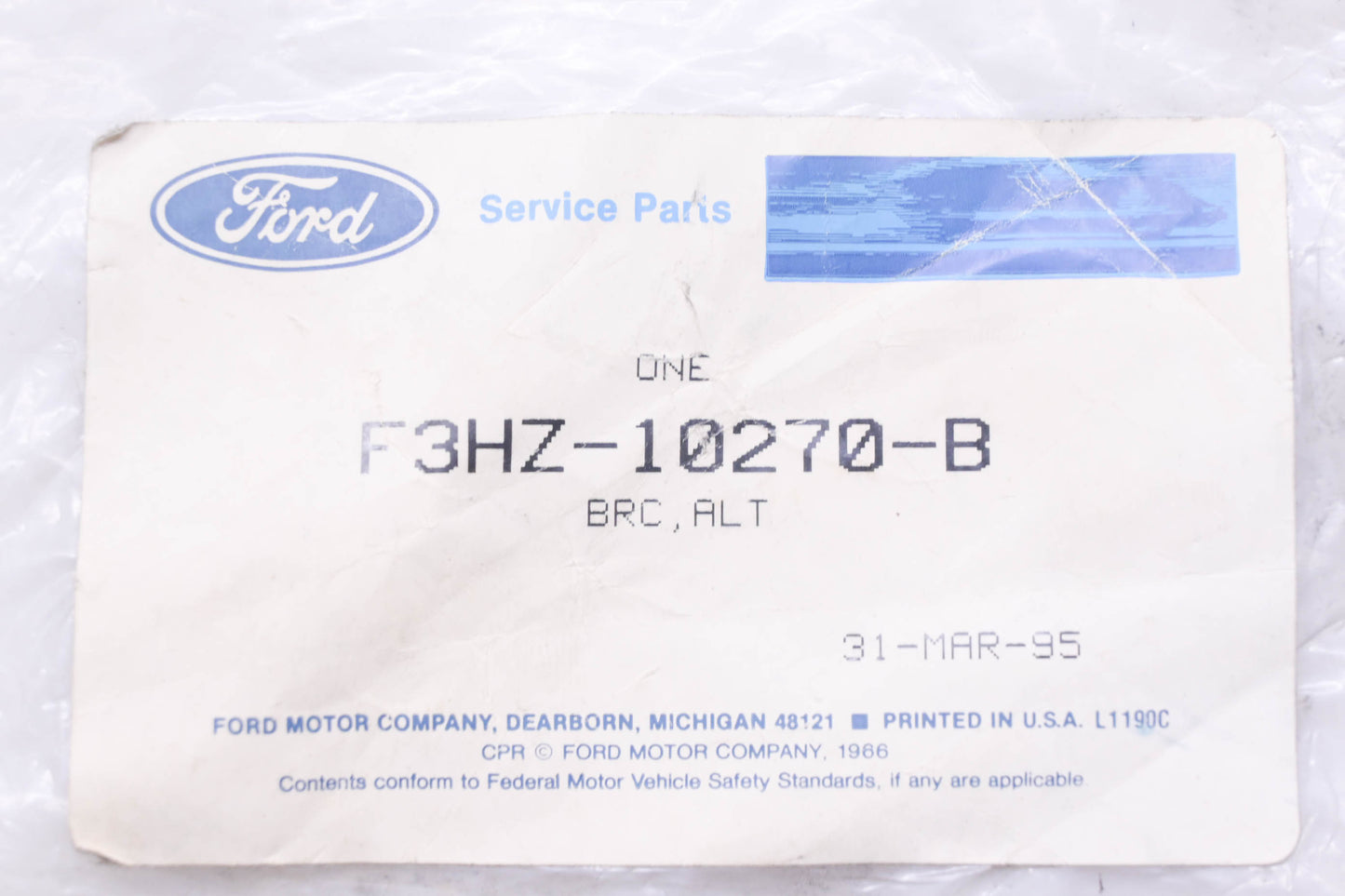 New OEM Ford F3HZ-10270-B, 3922553 Alternator Bracket NOS
