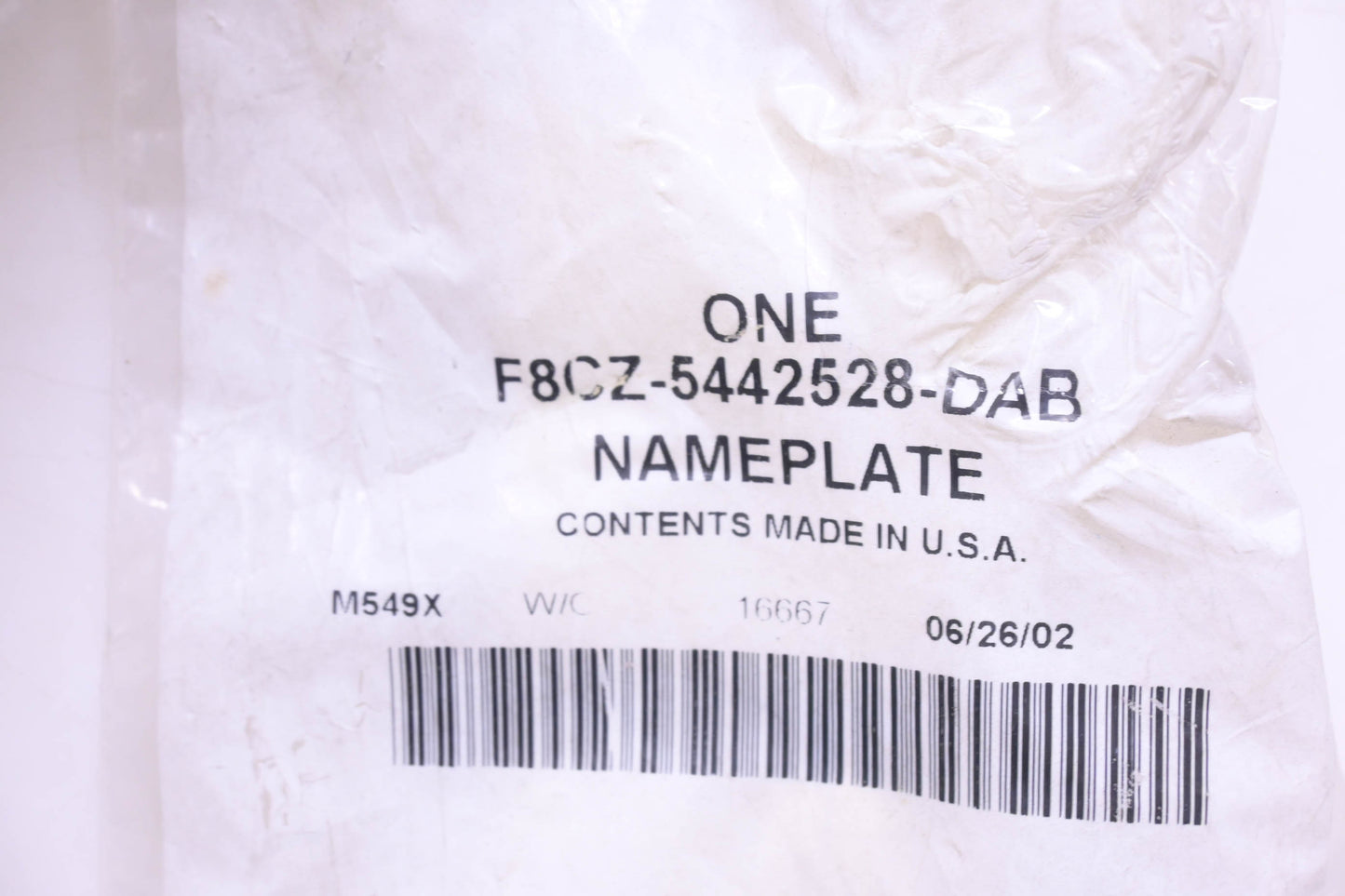 New OEM Ford F8CZ-5442528-DAB Name Plate Emblem NOS