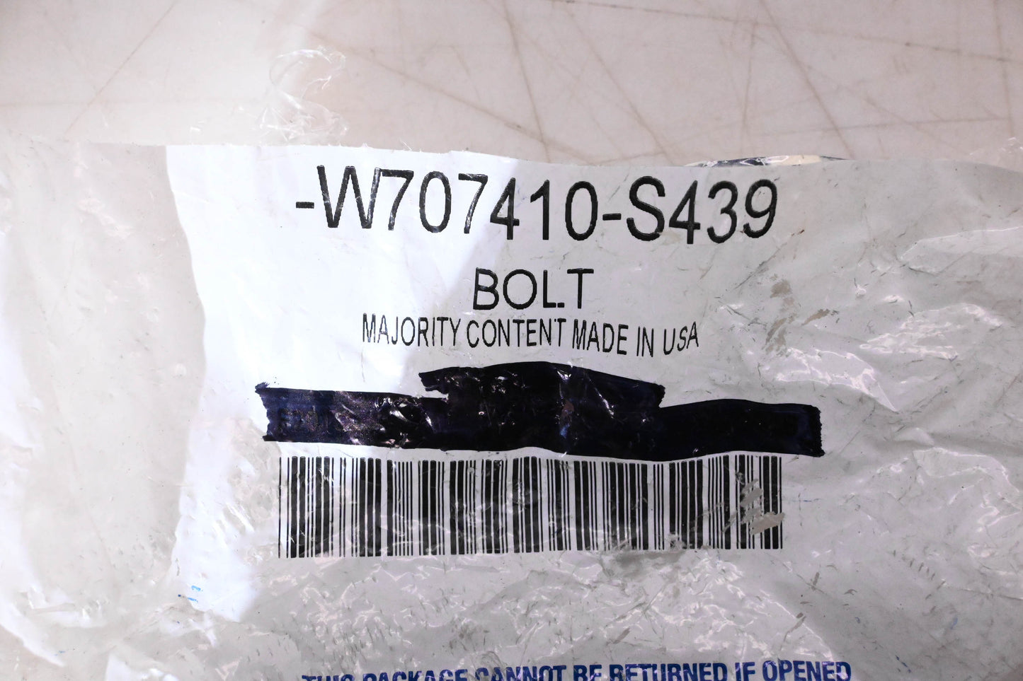 New OEM Ford W707410-S439 Bolt NOS