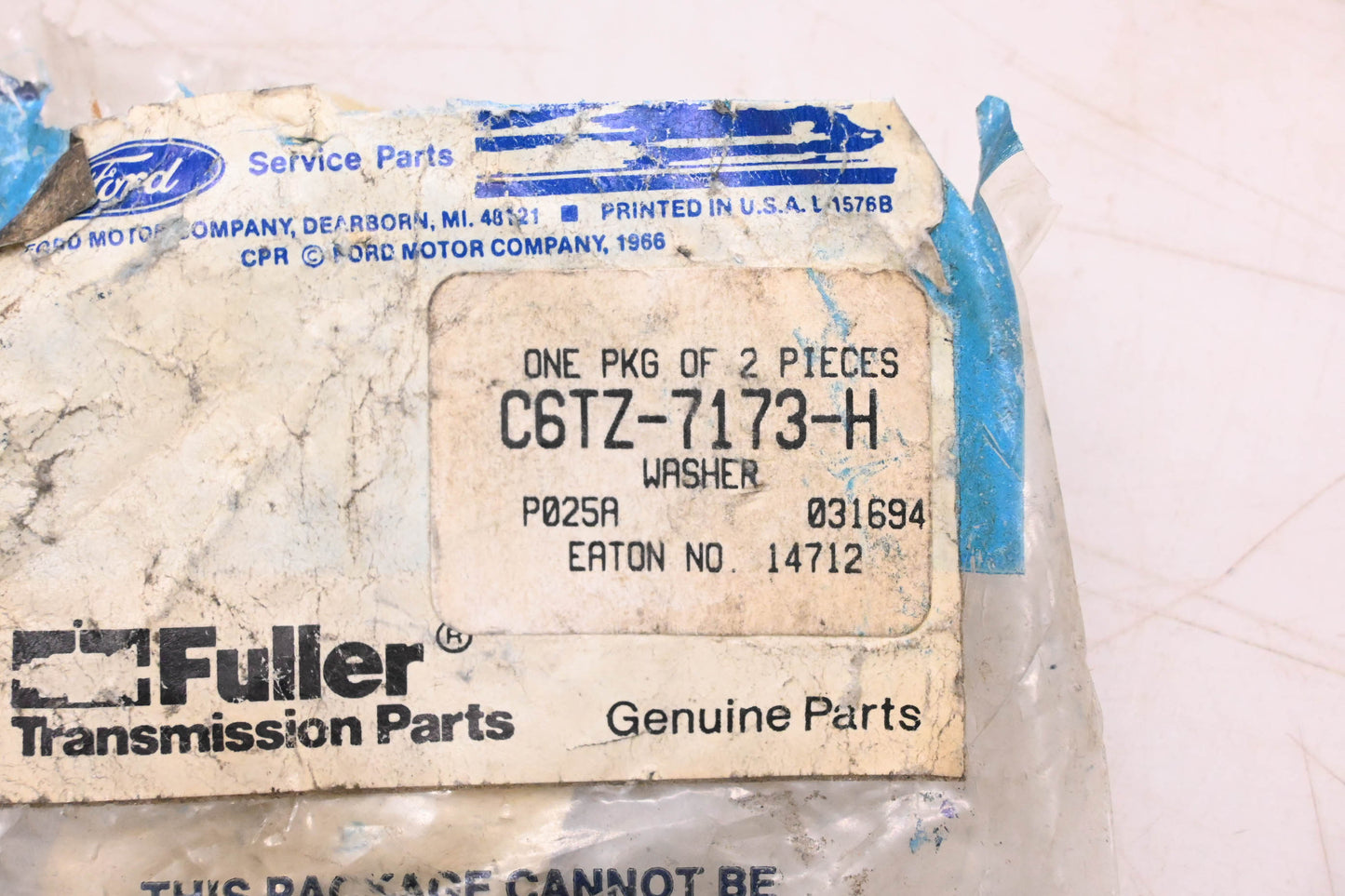 New OEM Ford C6TZ-7173-H Transmission Main shaft Washer Gears Qty 2 NOS