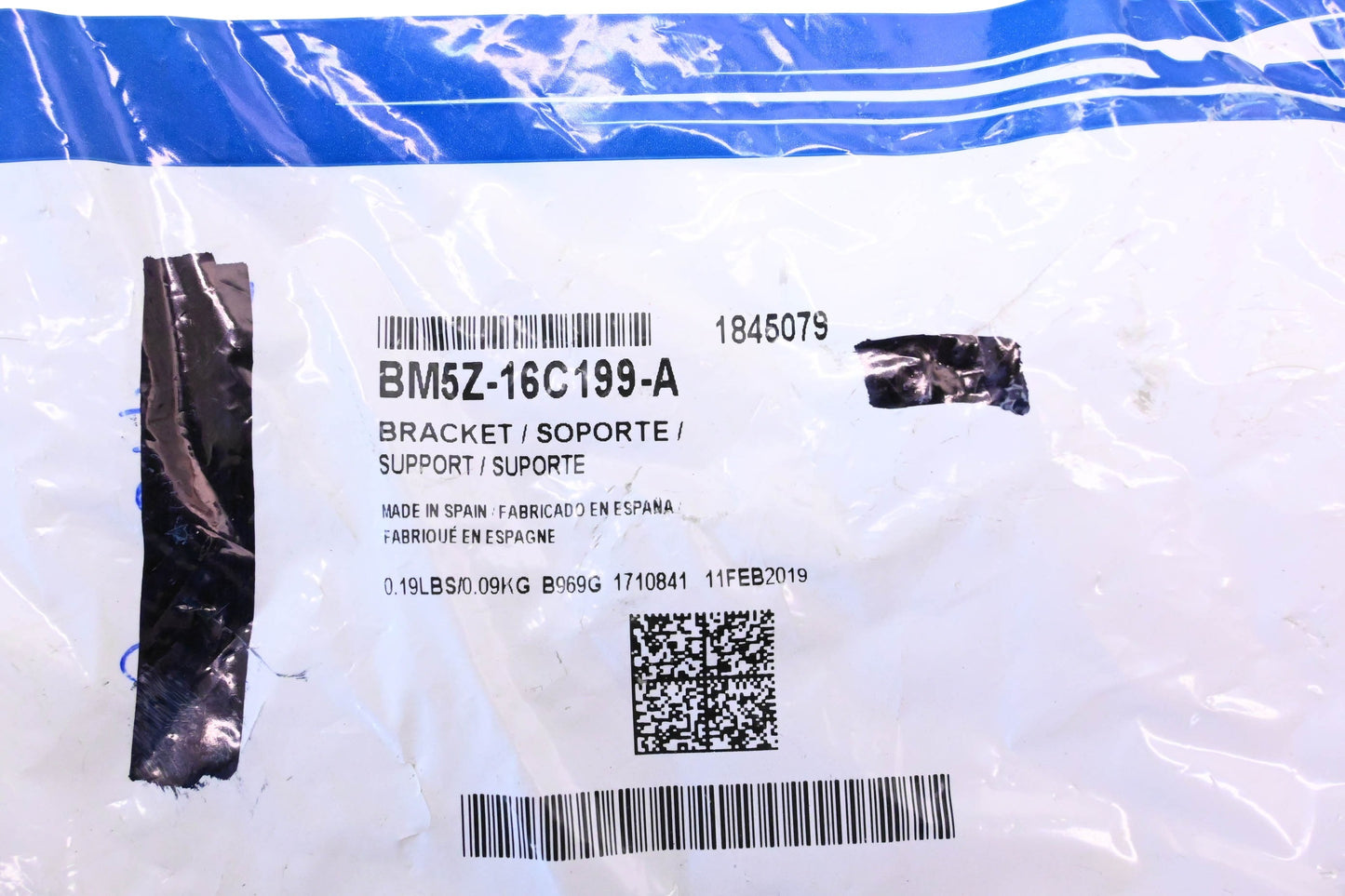 New OEM Ford BM5Z-16C199-A, 1845079 Left Side Front Fender Bracket NOS