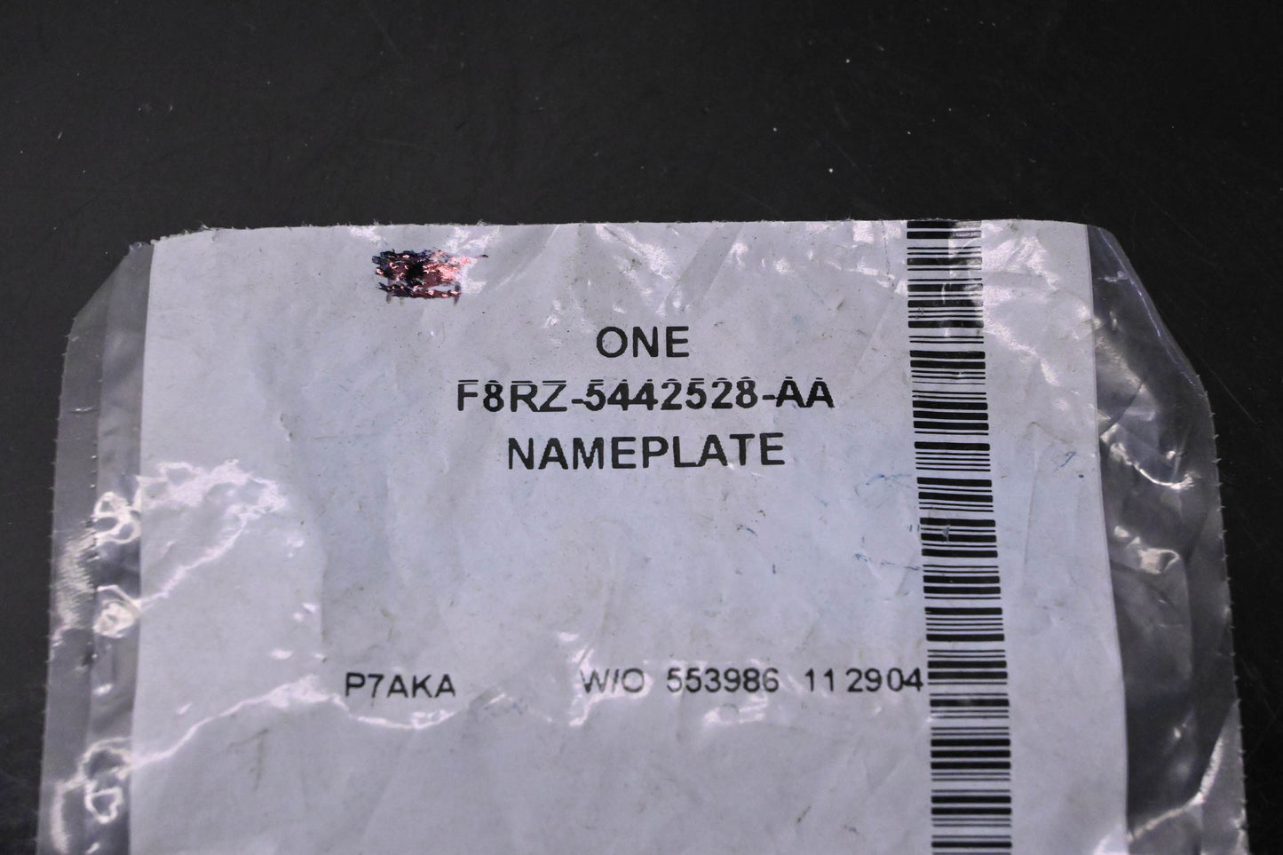 New OEM Ford F8RZ-5442528-AA SVT Chrome Nameplate NOS