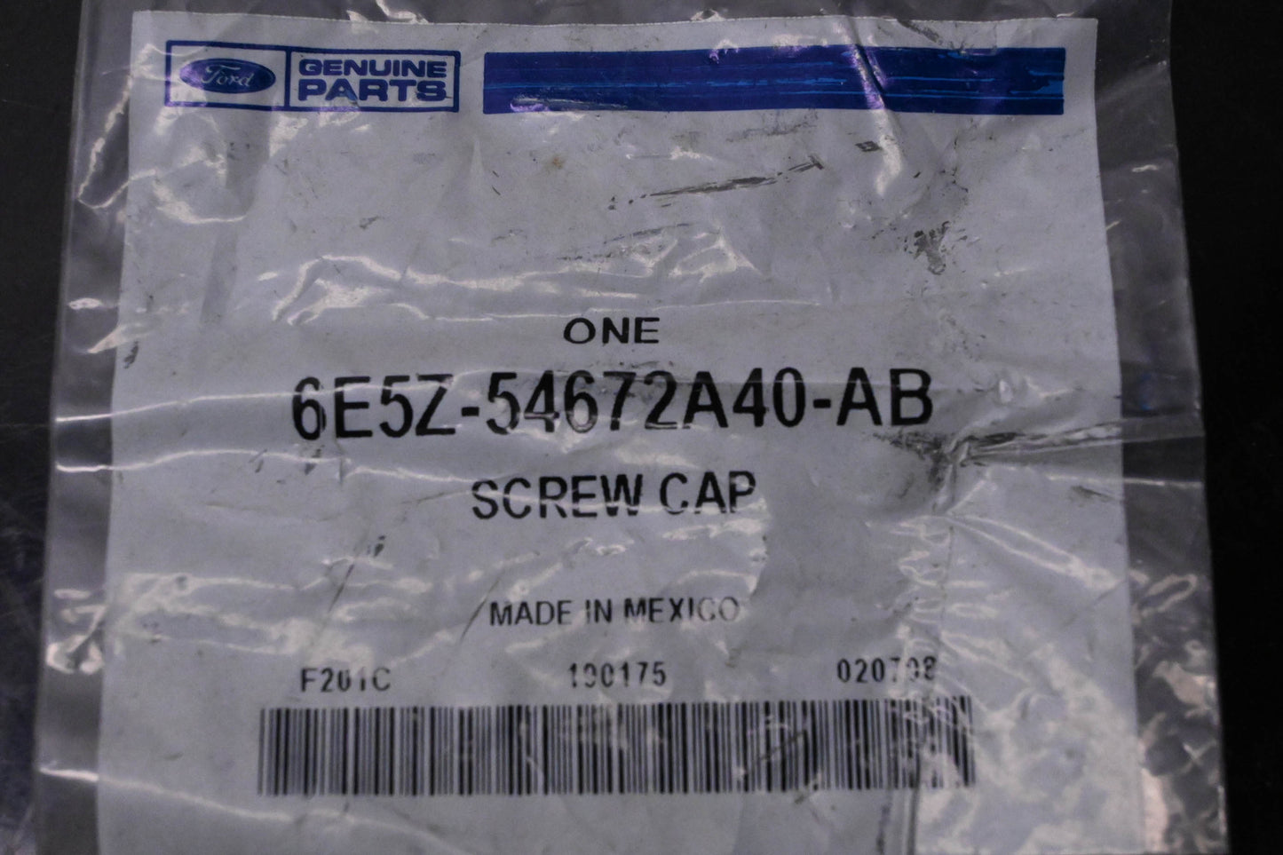 New OEM Ford 6E5Z-54672A40-AB Screw Cap NOS