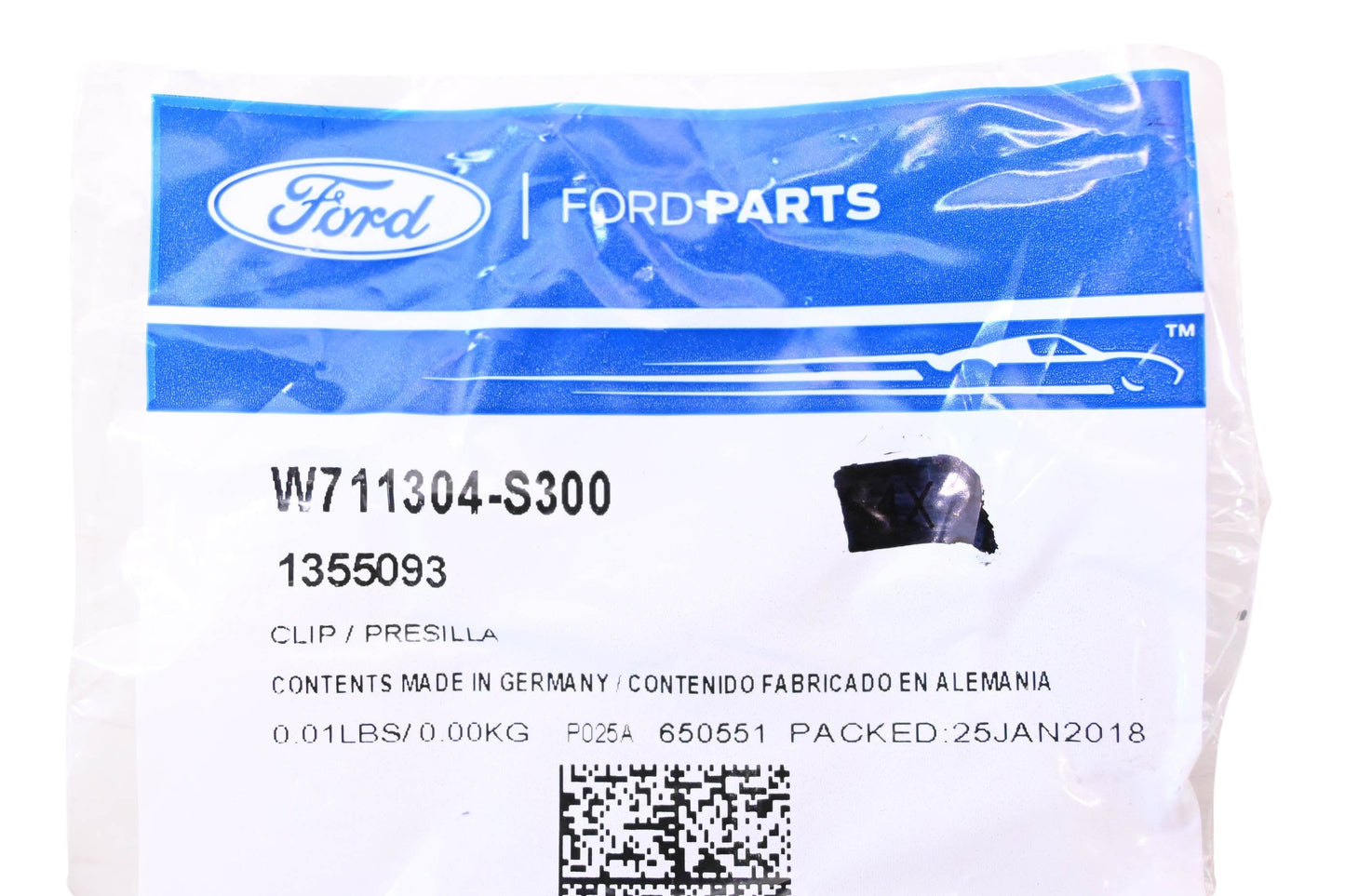New OEM Ford W711304-S300, 1355093 Rear Deflector Clips Qty 3 NOS