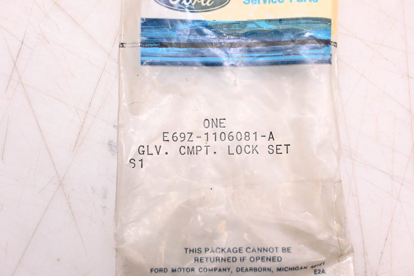 New OEM Ford E69Z-1106081-A Glove Compartment Lock Kit NOS