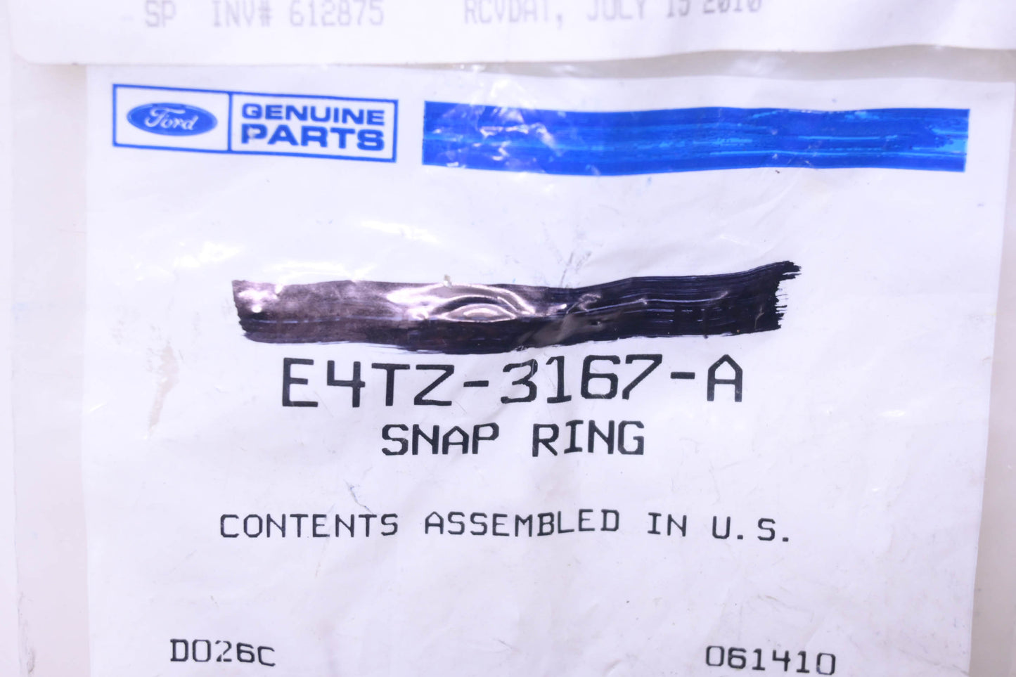 New OEM Ford E4TZ-3167-A Snap Ring NOS