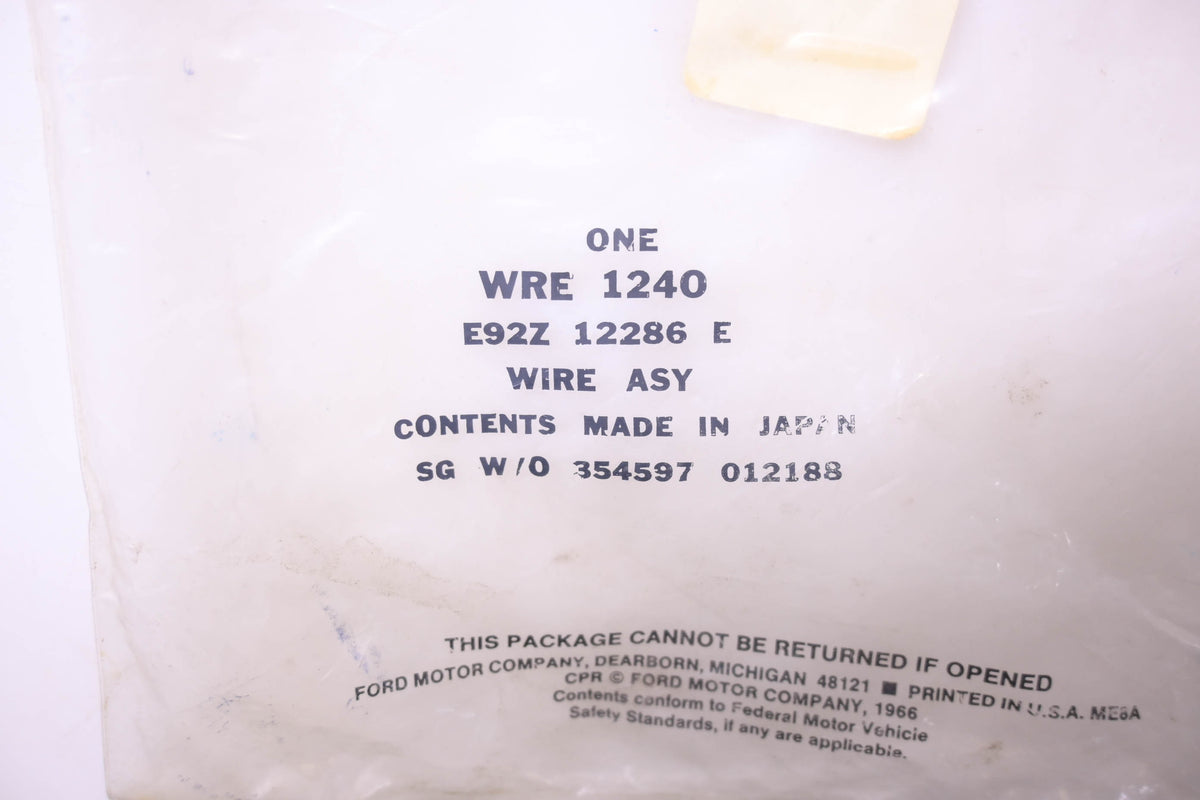 New OEM Ford E92Z-12286-E Wire Assembly NOS