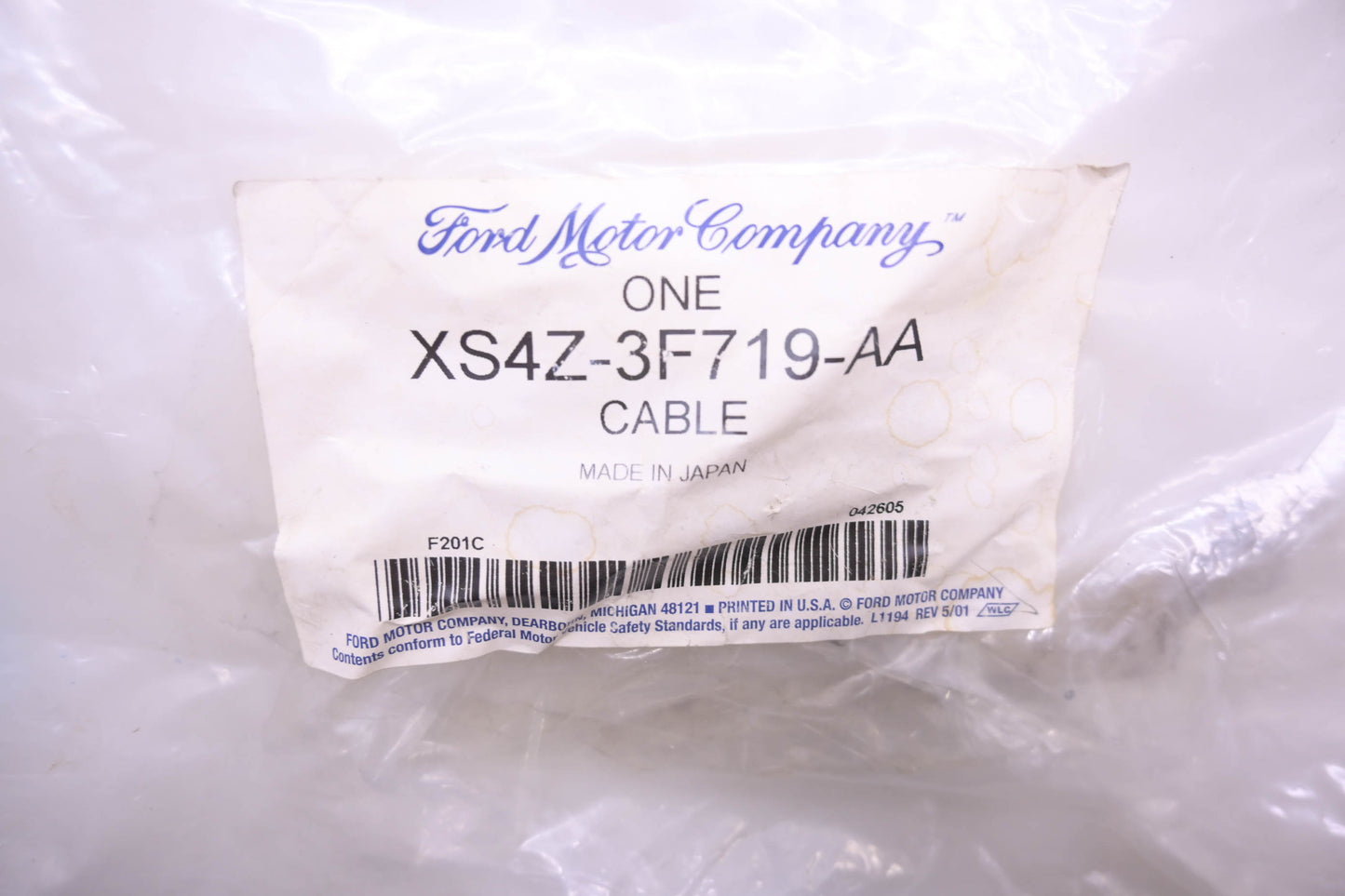 New OEM Ford XS4Z-3F719-AA Cable NOS