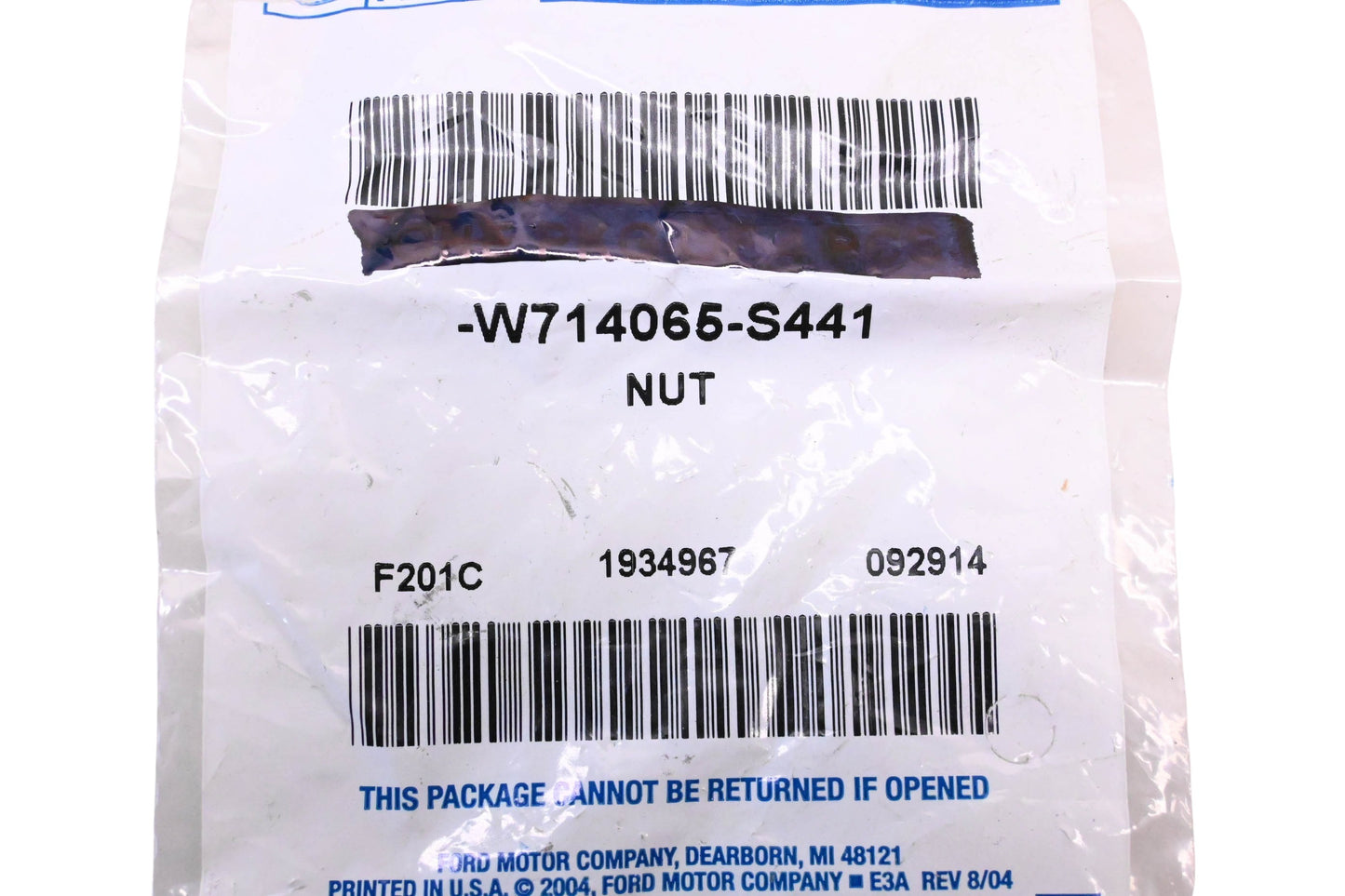 New OEM Ford W714065-S441 Mount Nut NOS