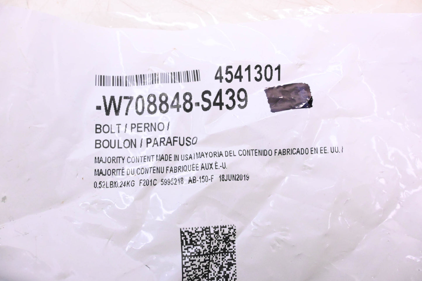 New OEM Ford W708848-S439, 4541301 Front Suspension Bracket Bolts Qty 2 NOS