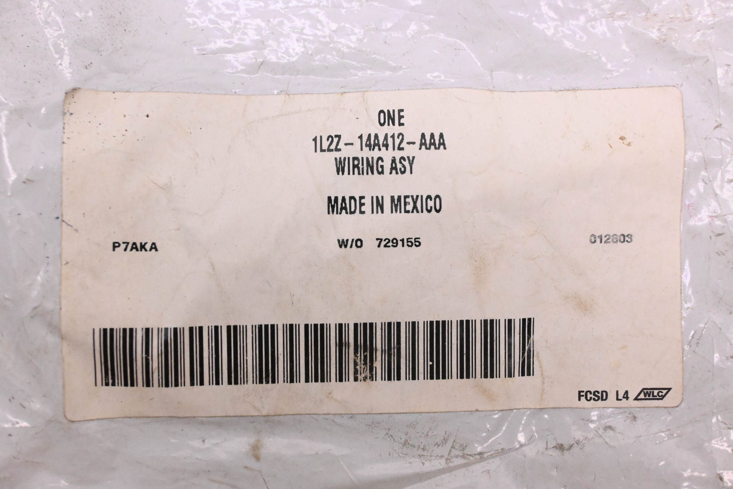 New OEM Ford 1L2Z-14A412-AAA Rear Door Jumper Wiring Assembly NOS