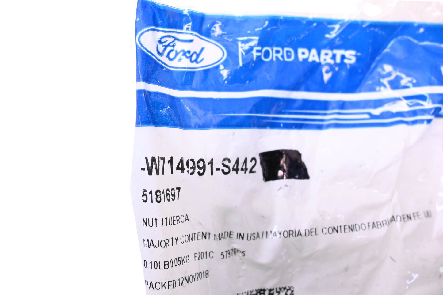 New OEM Ford W714991-S442, 5181697 Mount Bracket Nut & Washer Assembly NOS