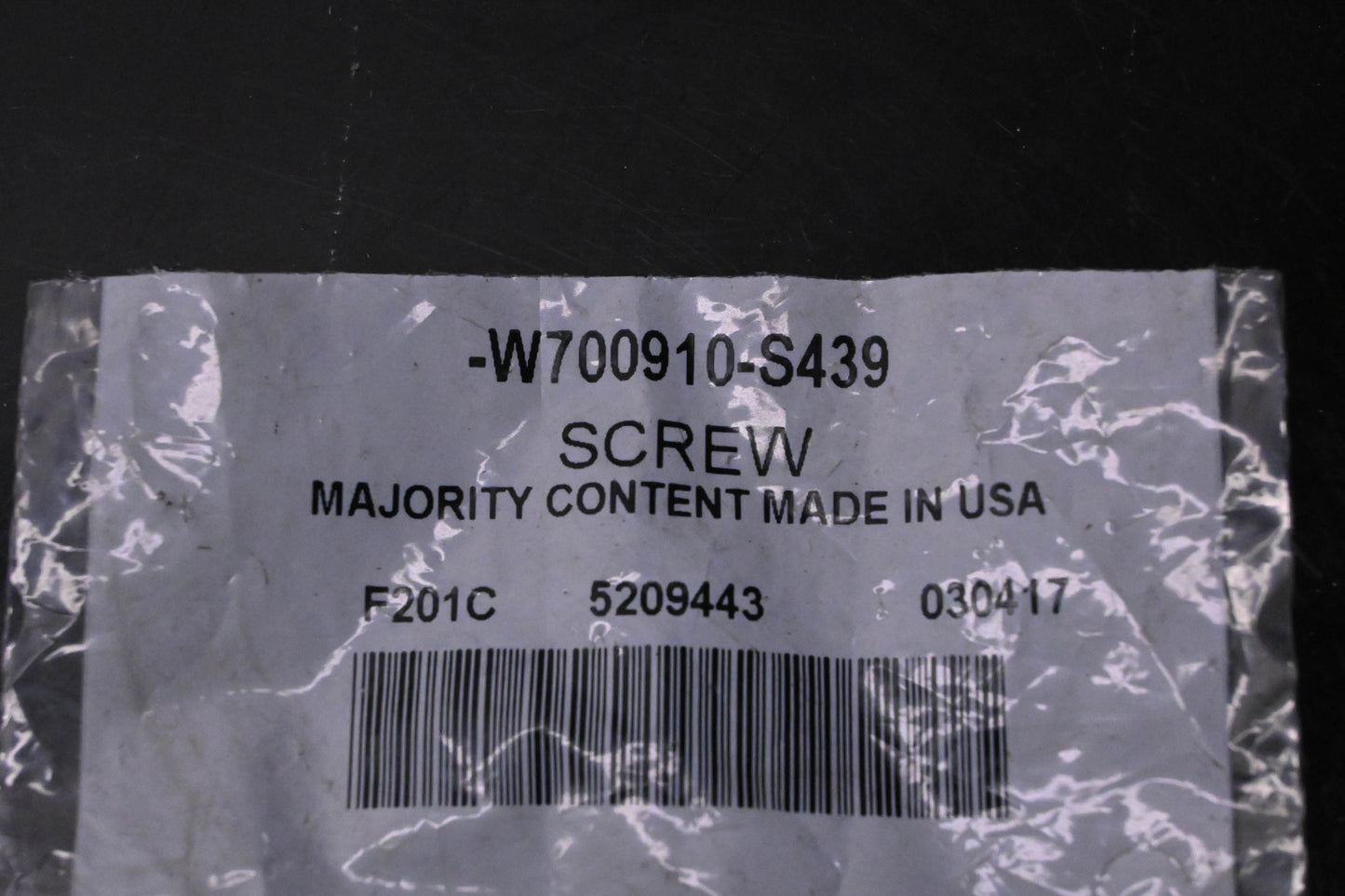 New OEM Ford W700910-S439 Quarter Panel Air Deflector Screws Qty 2 NOS