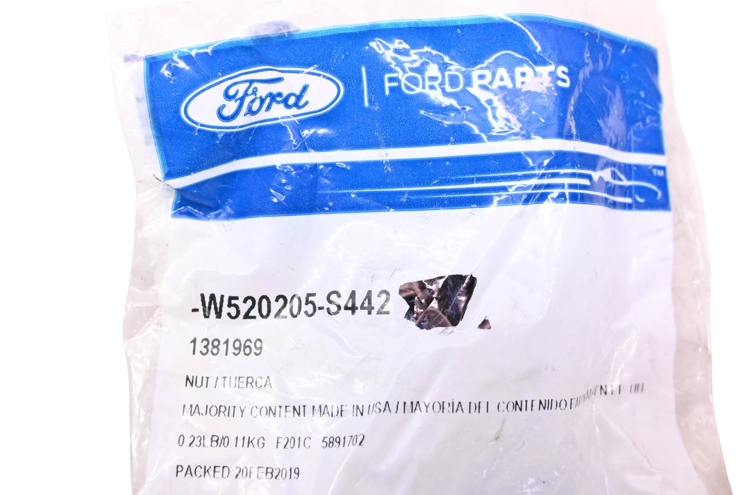 New OEM Ford W520205-S442, 1381969 Upper Mount Nuts Qty 3 NOS