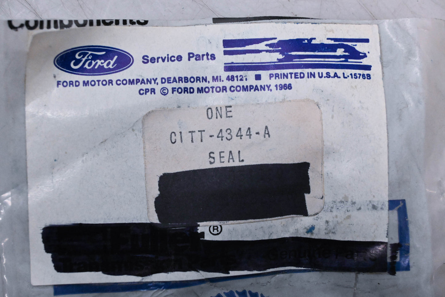 New OEM Ford C1TT-4344-A O-Ring NOS