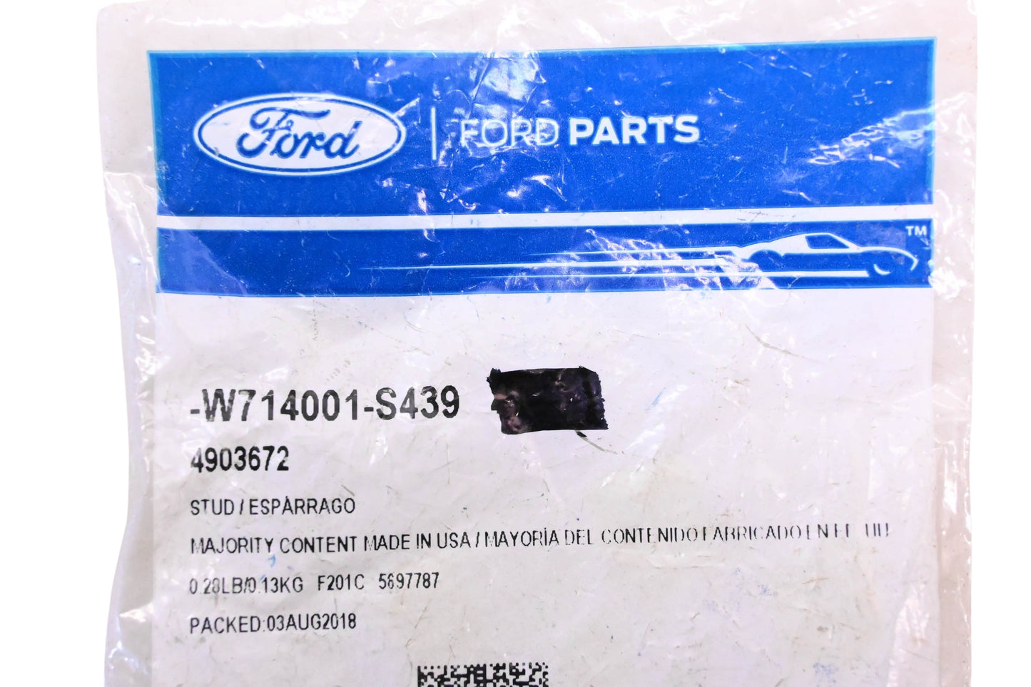 New OEM Ford W714001-S439, 4903672 Impact Bar Stud NOS